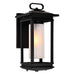 Granville 1 Light Outdoor Black Wall Lantern