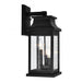 Milford 3 Light Outdoor Black Wall Lantern