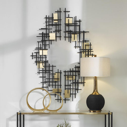 Uttermost Reflection Metal Grid Wall Decor, S/2