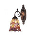 Mix-N-Match 1-Light Wall Lamp in Tiffany Bronze with Tiffany Style Glass