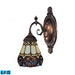 Mix-N-Match 1-Light Wall Lamp in Tiffany Bronze with Tiffany Style Glass - Includes LED Bulb