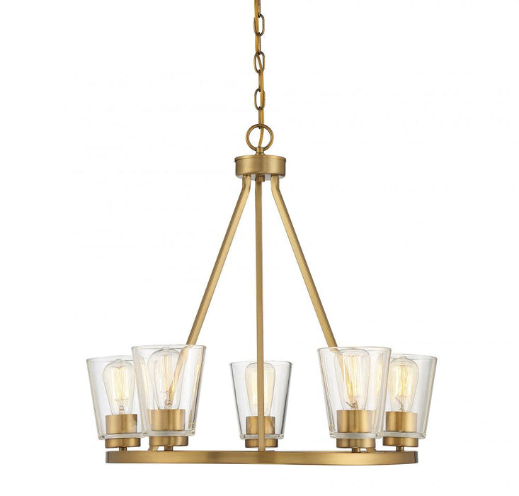 Calhoun 5 Light Warm Brass Chandelier