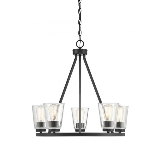 Calhoun 5 Light  Matte Black Chandelier