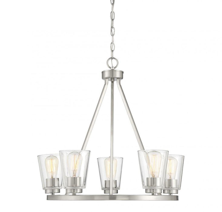 Calhoun 5 Light Satin Nickel Chandelier