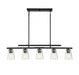 Calhoun 5 Light  Matte Black Linear Chandelier