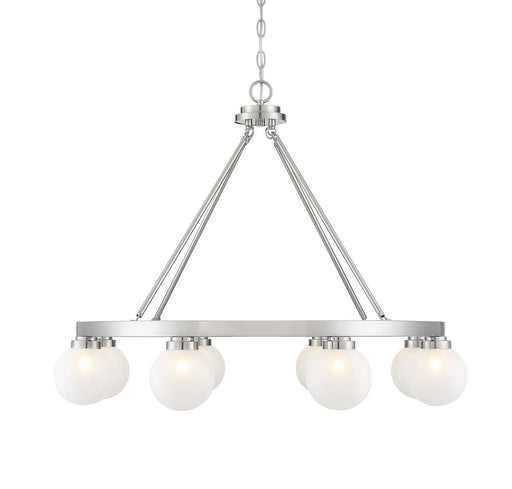 Avery Satin Nickel 8 Light Chandelier