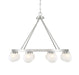 Avery Satin Nickel 8 Light Chandelier