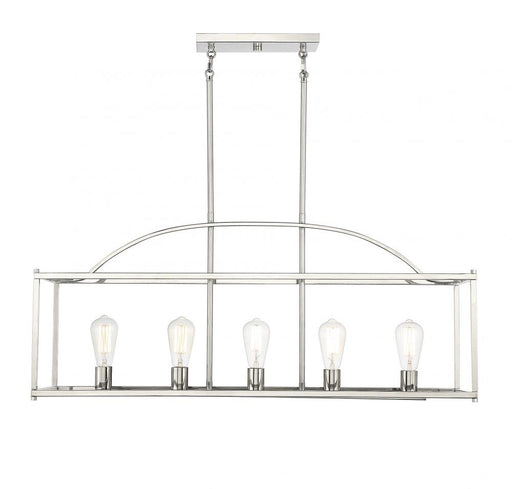 Palladian 5 Light  Polished Nickel Linear Chandelier