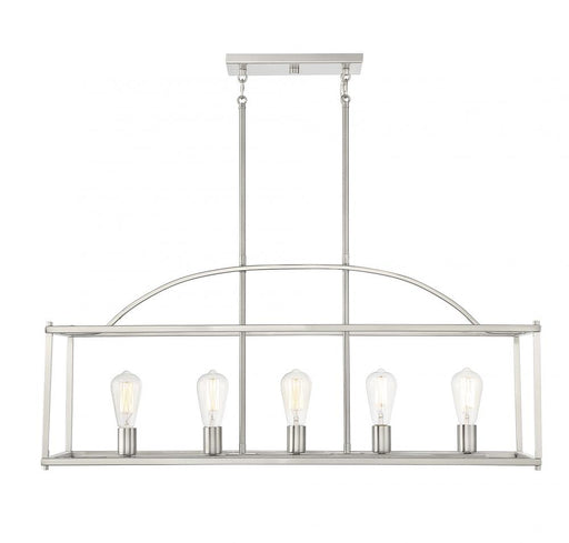 Palladian 5 Light Satin Nickel Linear Chandelier