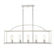 Palladian 5 Light Satin Nickel Linear Chandelier