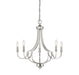 Auburn Polished Nickel 5 Light Chandelier