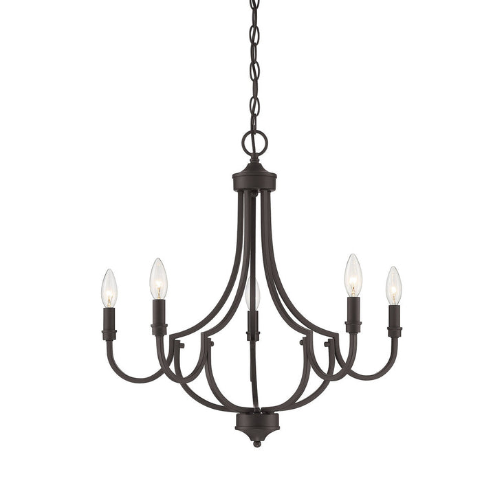 Auburn English Bronze 5 Light Chandelier