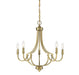 Auburn Warm Brass 5 Light Chandelier