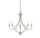 Auburn Satin Nickel 5 Light Chandelier