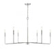 Salerno 6 Light  Polished Nickel Chandelier