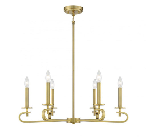 Torino 6 Light Warm Brass Chandelier