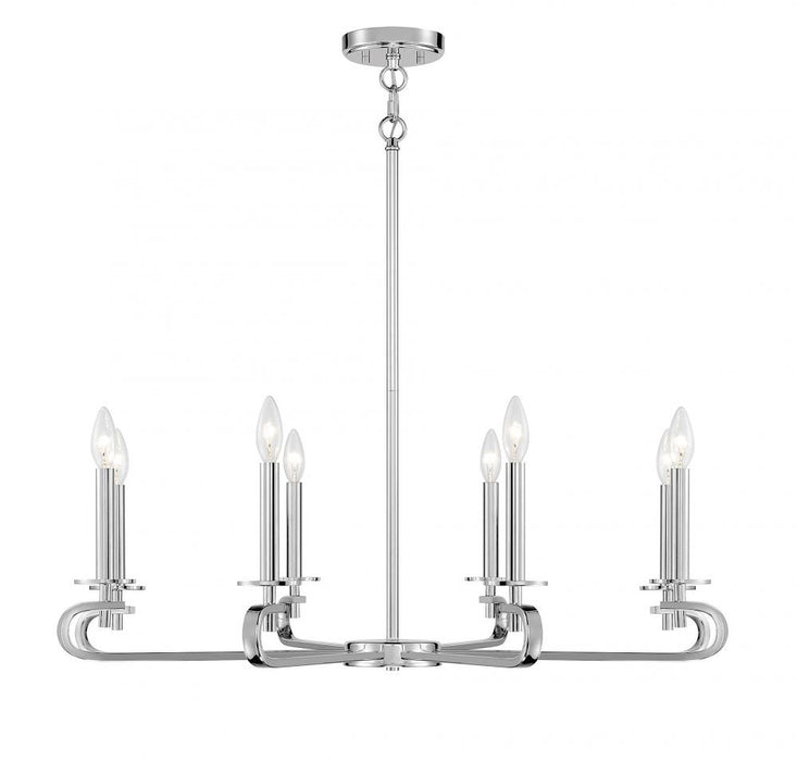 Torino 8 Light Polished Nickel Chandelier