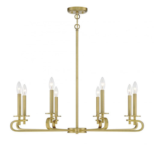 Torino 8 Light Warm Brass Chandelier