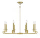 Torino 8 Light Warm Brass Chandelier