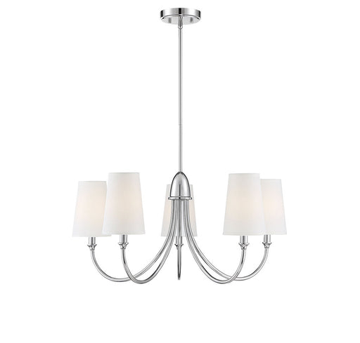 Cameron Polished Nickel 5 Light Chandelier