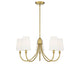 Cameron Warm Brass 5 Light Chandelier