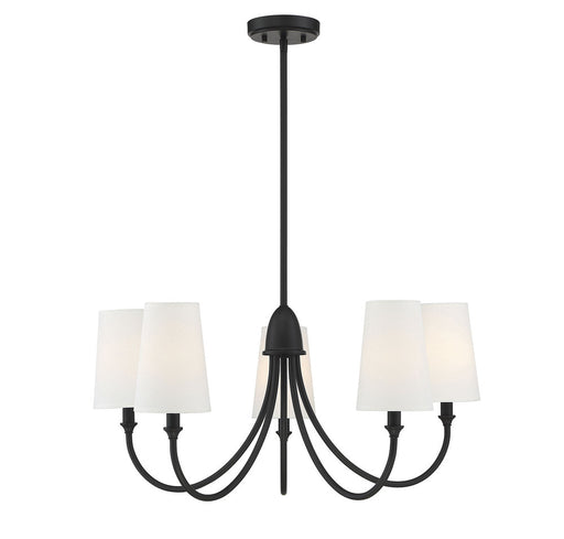 Cameron Matte Black 5 Light Chandelier