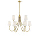 Cameron Warm Brass 9 Light Chandelier