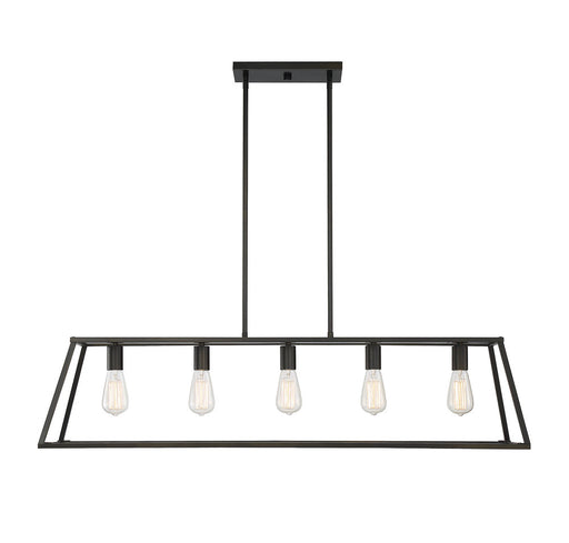 Denton 5 Light Bronze Linear Chandelier