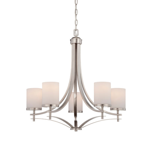 Colton 5 Light Satin Nickel Chandelier