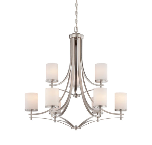 Colton 9 Light Satin Nickel Chandelier