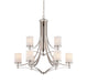 Colton 9 Light Satin Nickel Chandelier