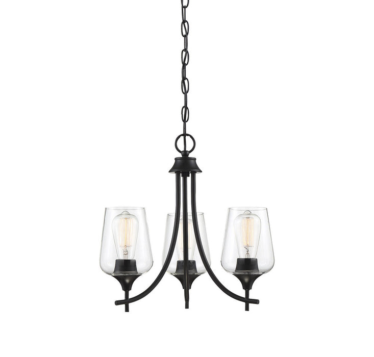 Octave 3 Light Black Chandelier