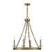 Seville 4 Light  Warm Brass Chandelier