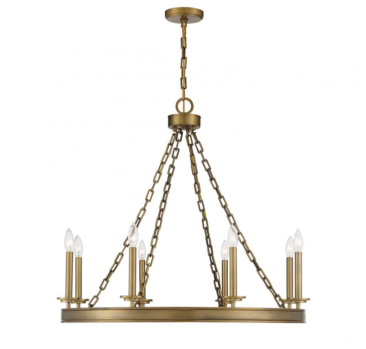 Seville 8 Light  Warm Brass Chandelier