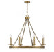 Seville 8 Light  Warm Brass Chandelier