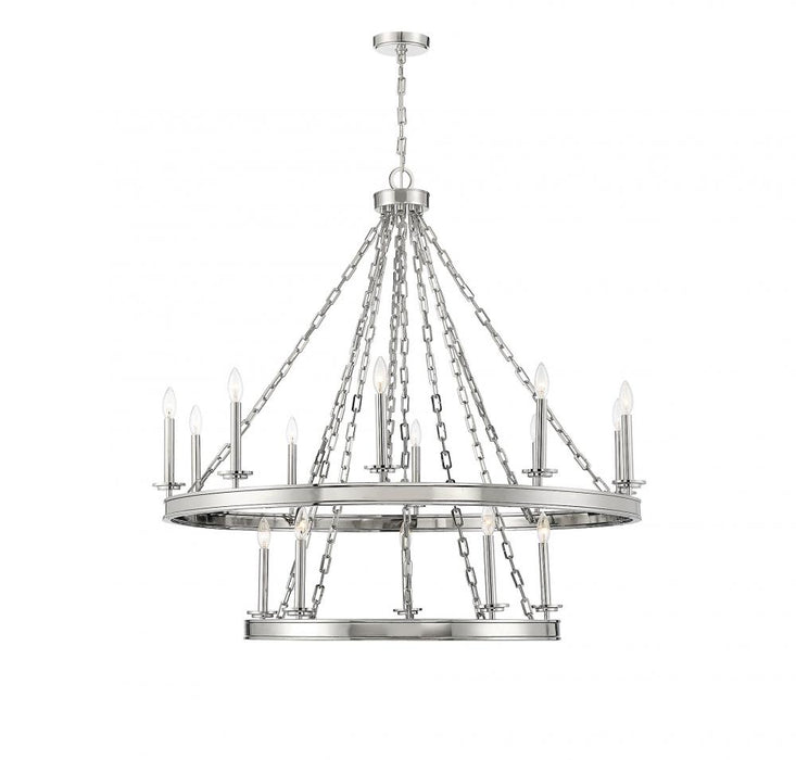 Seville 15 Light Polished Nickel Chandelier