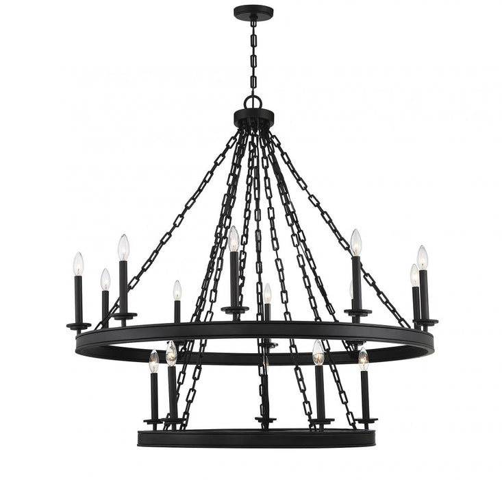 Seville 15 Light Matte Black Chandelier