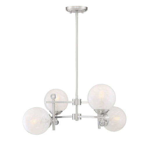 Medina Satin Nickel 4 Light Chandelier