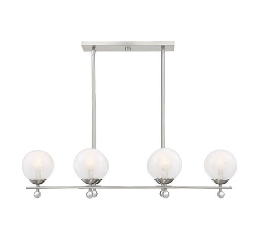 Medina Satin Nickel 6 Light Linear Chandelier