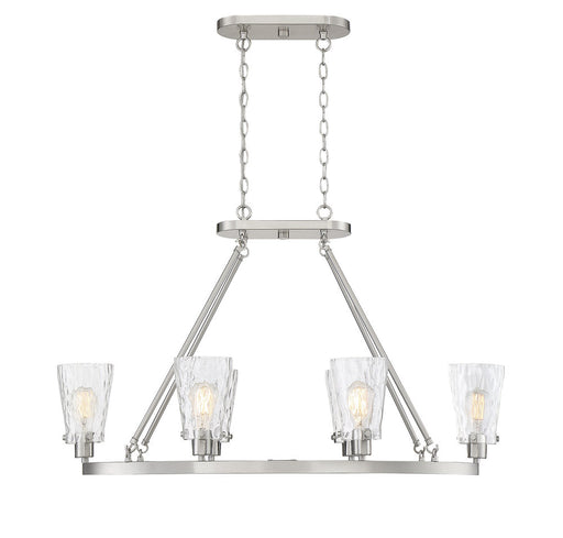 Vaughan Satin Nickel 6 Light Linear Chandelier