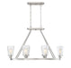 Vaughan Satin Nickel 6 Light Linear Chandelier