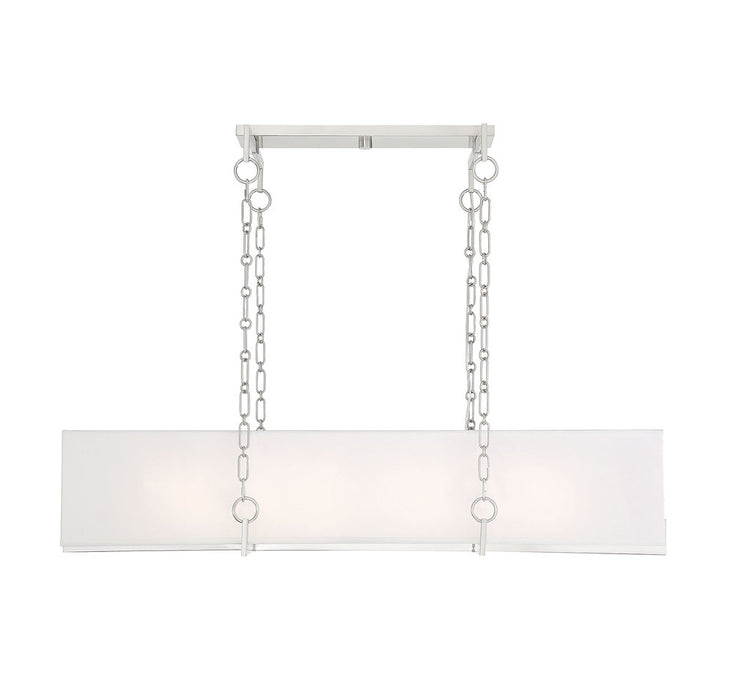 Abbott 8 Light Satin Nickel Linear Chandelier