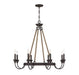 Sienna 8 Light Artisan Rust Chandelier