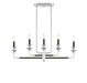 Davidson Black & Chrome 5 Light Linear Chandelier