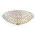 Fusion 2-Light Semi Flush in Satin Nickel with Silver Mosaic Glass