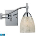 Celina 1-Light Swingarm Wall Lamp in Chrome with Snow White Glass - Includes LED Bulb