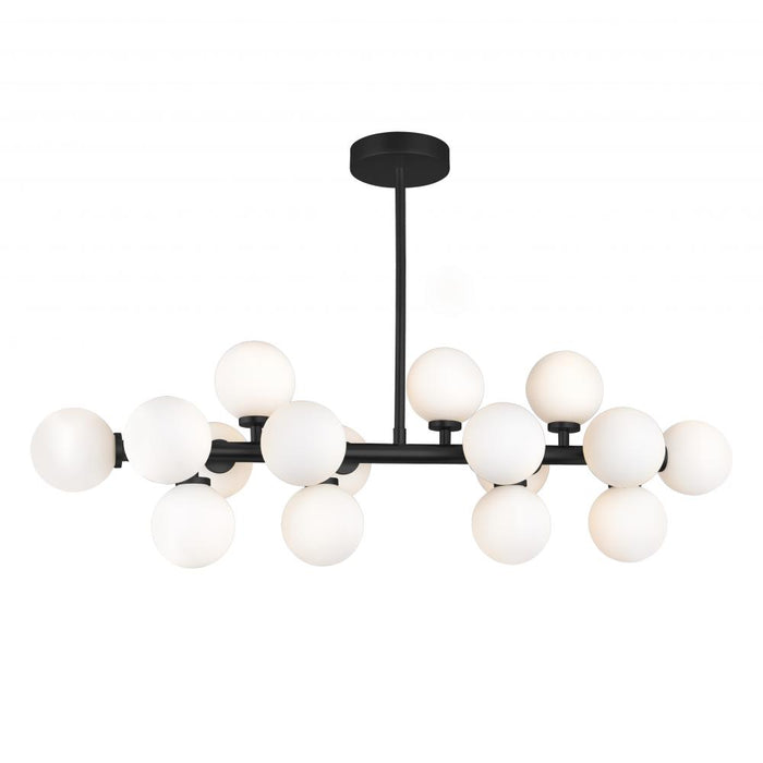 16 Light Chandelier with Black finish