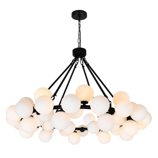 45 Light Chandelier with Black finish