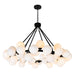 45 Light Chandelier with Black finish