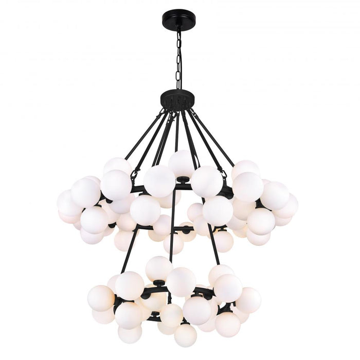 70 Light Chandelier with Black finish